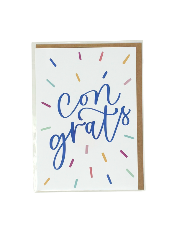 Congrats w/ confetti card 