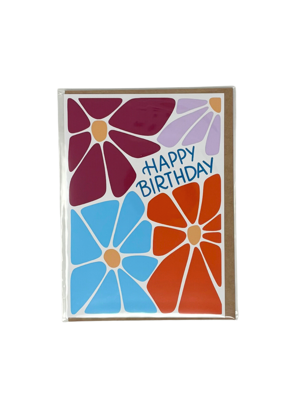 Happy Birthday w/ flowers