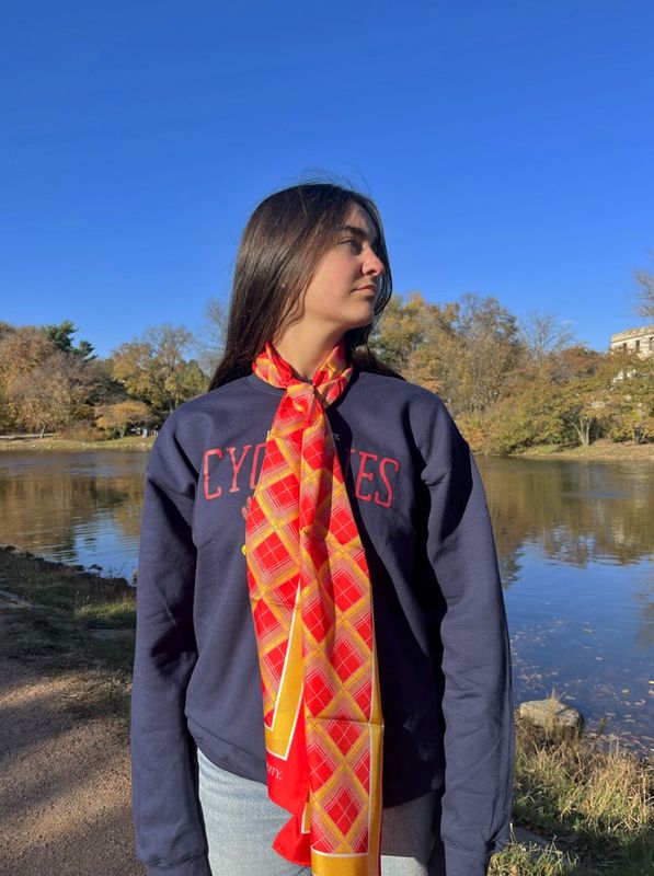 ISU Tartan Silk Scarf ISU Tartan Silk Scarf