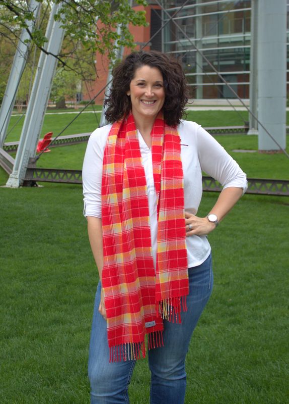 ISU Tartan Wool Scarf