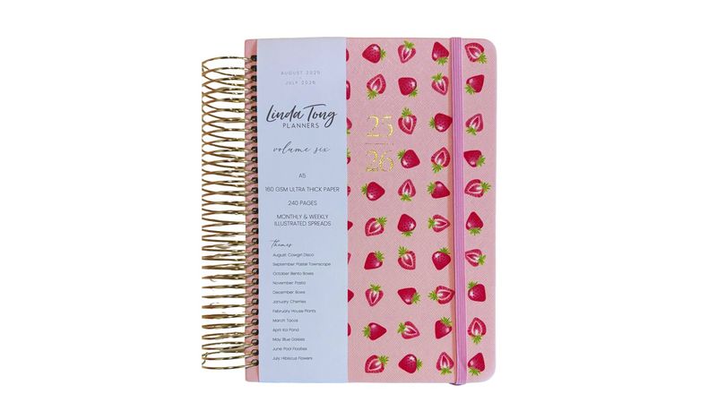 Linda Tong Strawberry Spiral Planner Linda Tong Strawberry Spiral Planner