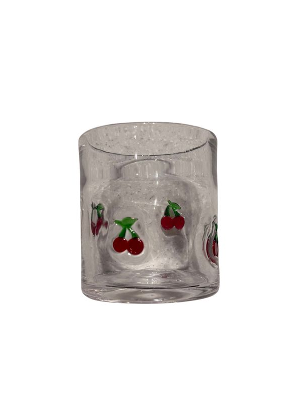 Cherry Clear Drinking Glass