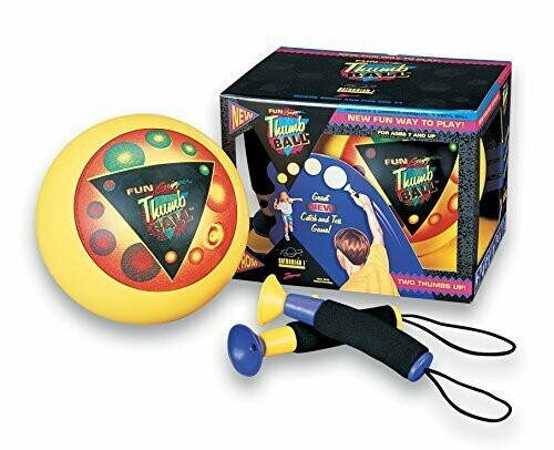 Fun Gripper® ( Thumb Ball Catch & Toss Game 1-9" Vinyl Ball and 2-Thumb -Activated Suction Cup Handles by: Saturnian I