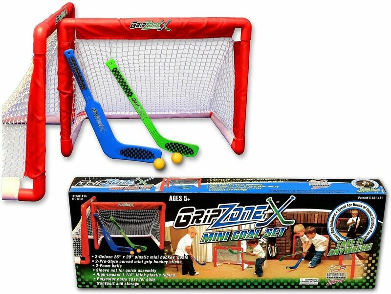 Fun Gripper®-Grip Zone® Mini Hockey Goal Set 2-Nets and 2-Sticks by: Saturnian I