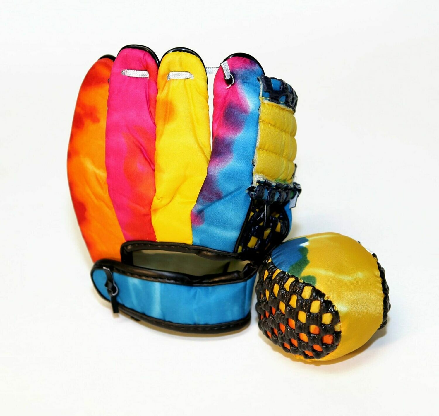 Fun Gripper® Tie Dye Toy ( Mini) Base Ball Glove and Ball by: Saturnian I