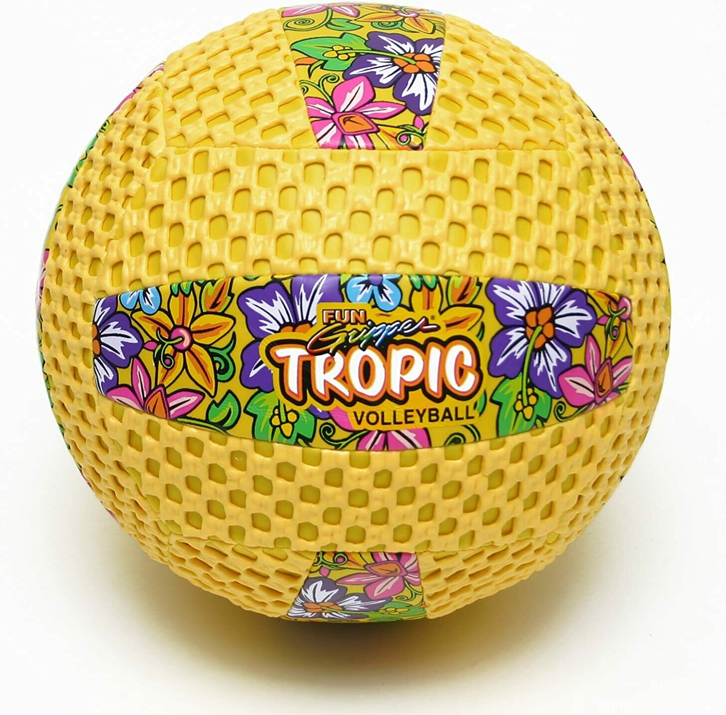 Fun Gripper® Tropic Design 8.5" Volleyball (Indoor -Outdoor) Sting Free by: Saturnian I P.E. Supplier