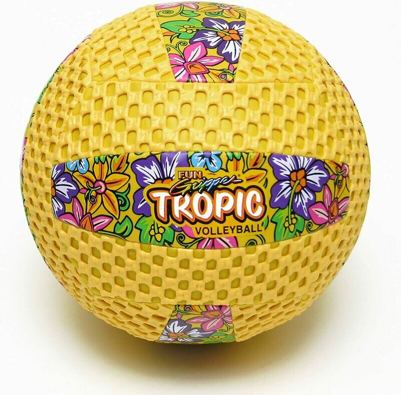 Fun Gripper® Tropic Design 8.5" Volleyball (Indoor -Outdoor) Sting Free by: Saturnian I P.E. Supplier