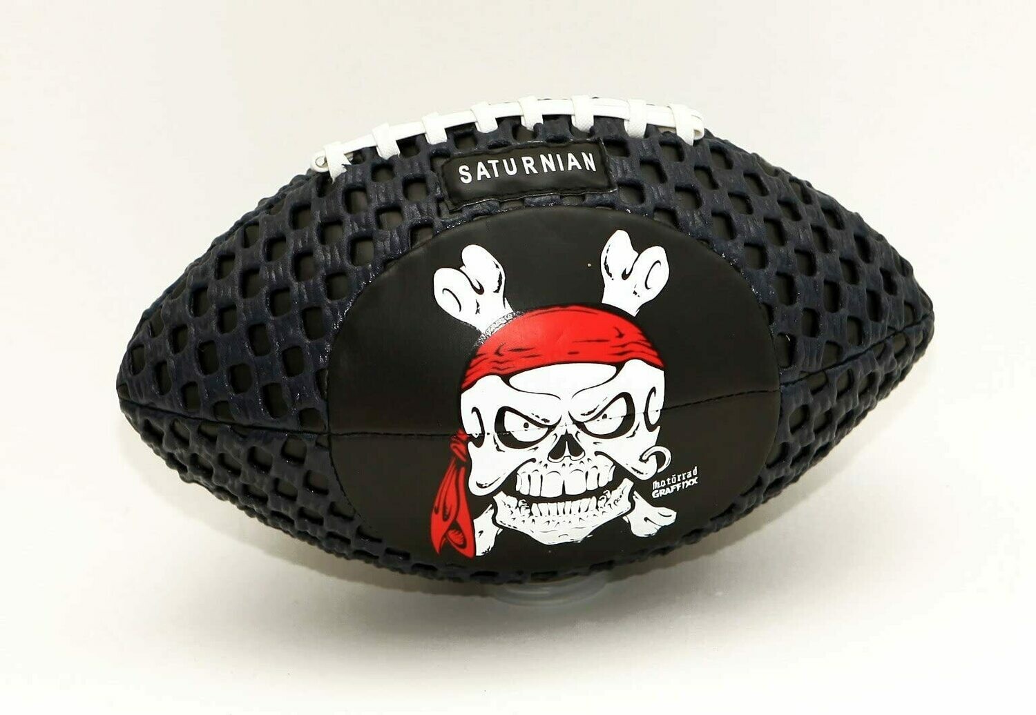 Fun Gripper® 8.5" Skull Football, Cool skull design, soft vinyl with mesh grip covering, By: Saturnian I P.E Supplier