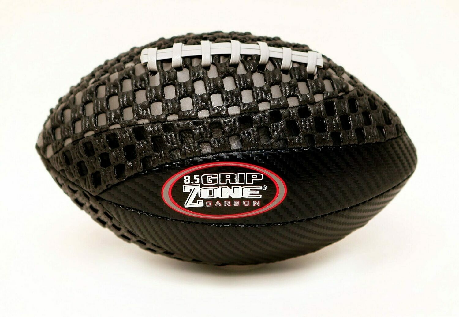 Grip Zone® 8.5" (Pee Wee)Carbon Fiber Design Football
Black/Gray with Matrix grip By: Saturnian 1