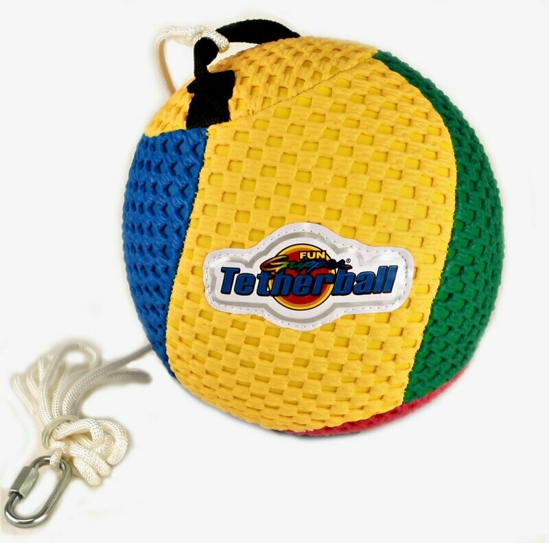 Fun Gripper® Tetherball Ball Mesh Non Slip Easy Grip Cover for Kids Backyard Outdoor w/ 8' Nylon Rope by: Saturnian I
