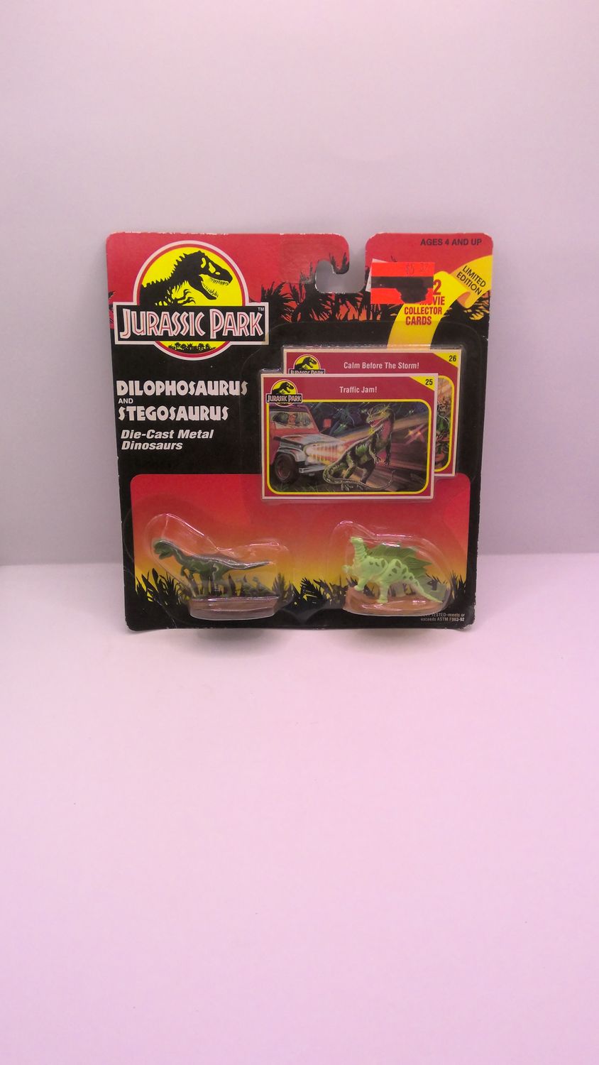 Kenner Jurassic Park Dilophosaurus and Stegosaurus Die Cast Metal Kenner Jurassic Park Dilophosaurus and Stegosaurus Die Cast Metal
