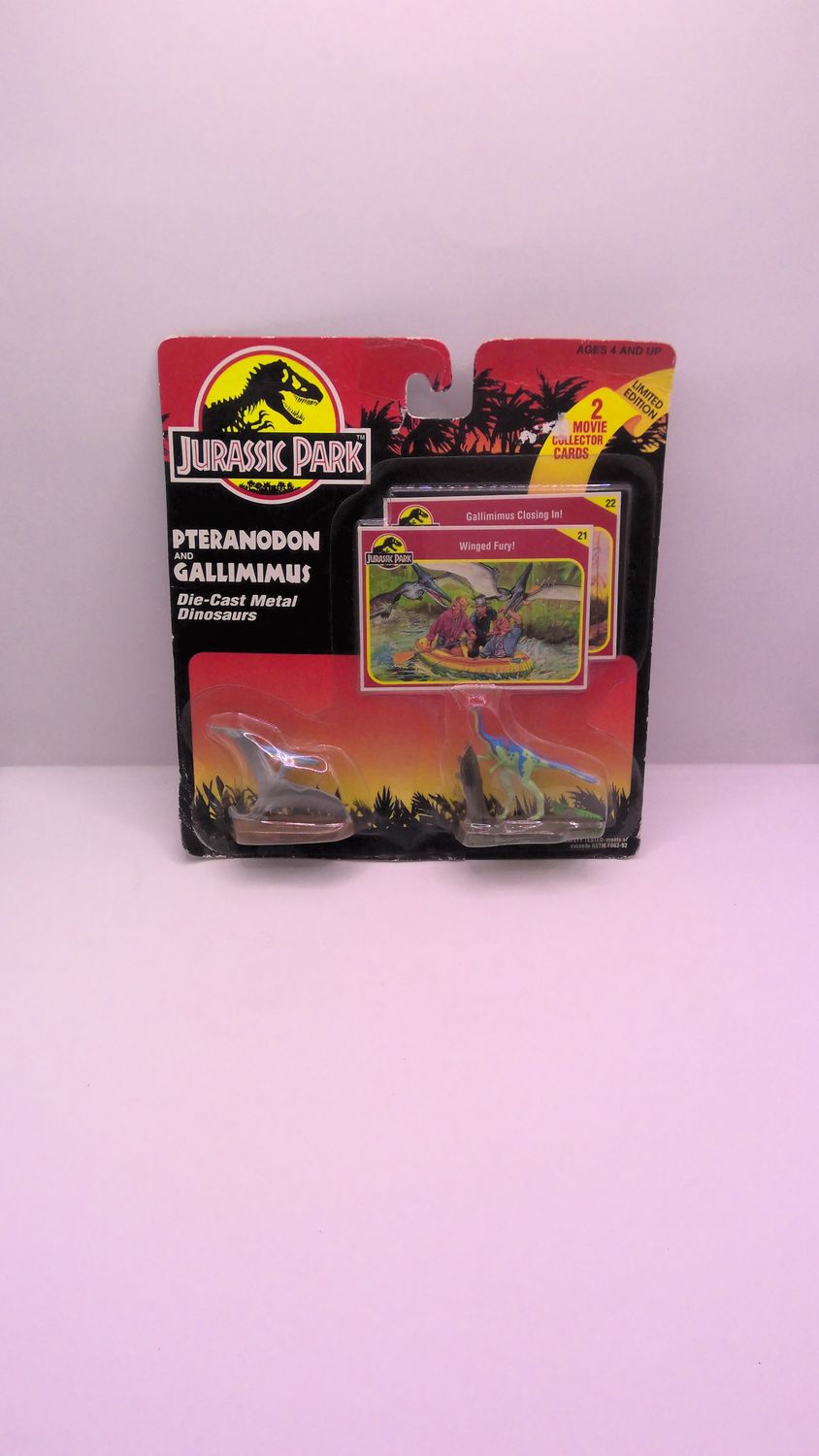 Kenner Jurassic Park Pteranodon and Gallimimus Die cast Metal Kenner Jurassic Park Pteranodon and Gallimimus Die cast Metal
