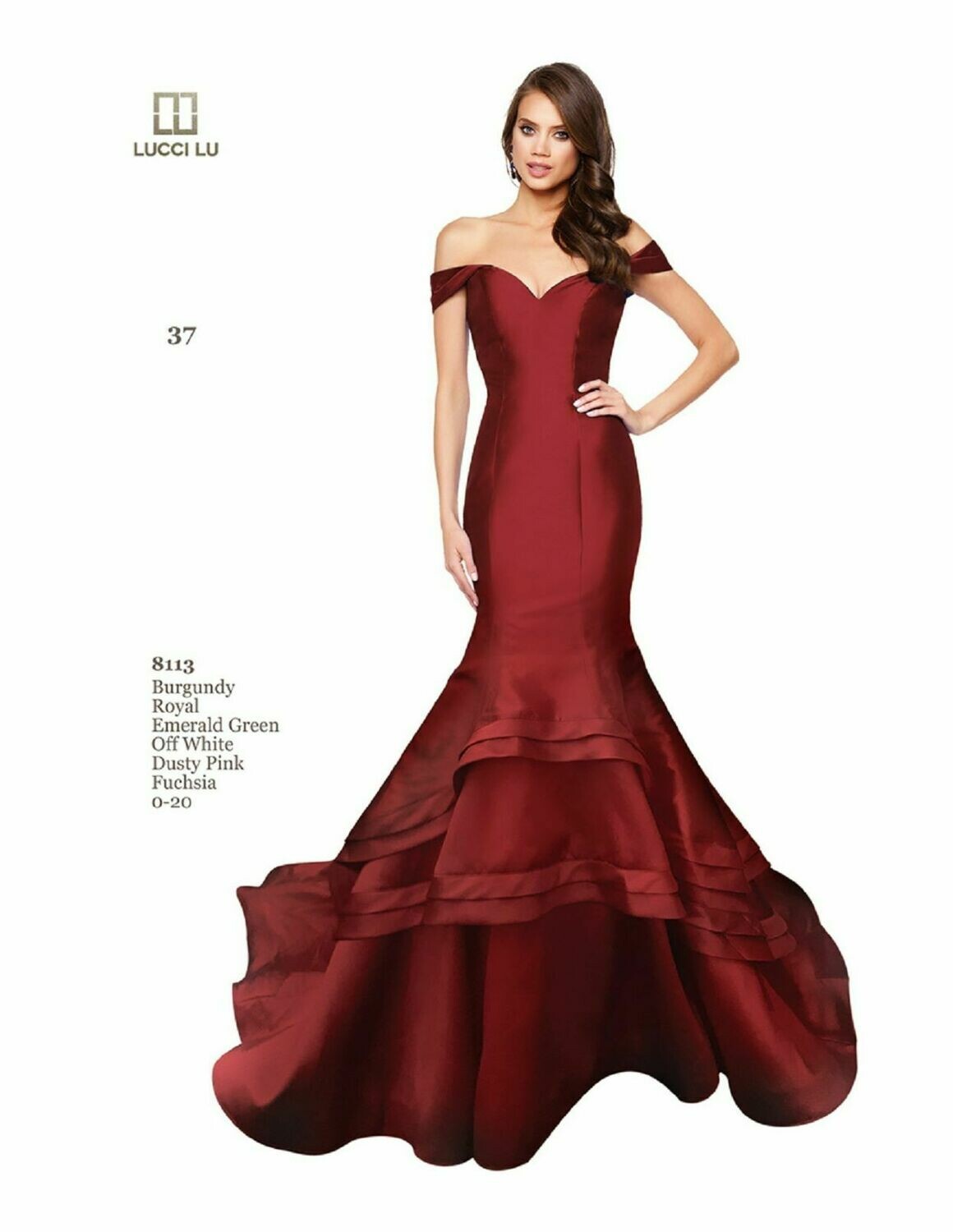 #8113 Off the Shoulder Mermaid Dress