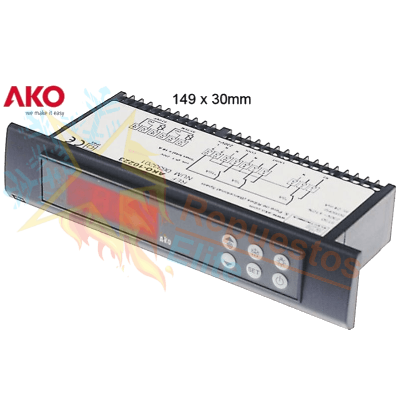 TERMOSTATO AKO-10223 DE 2 RELÉS 220V