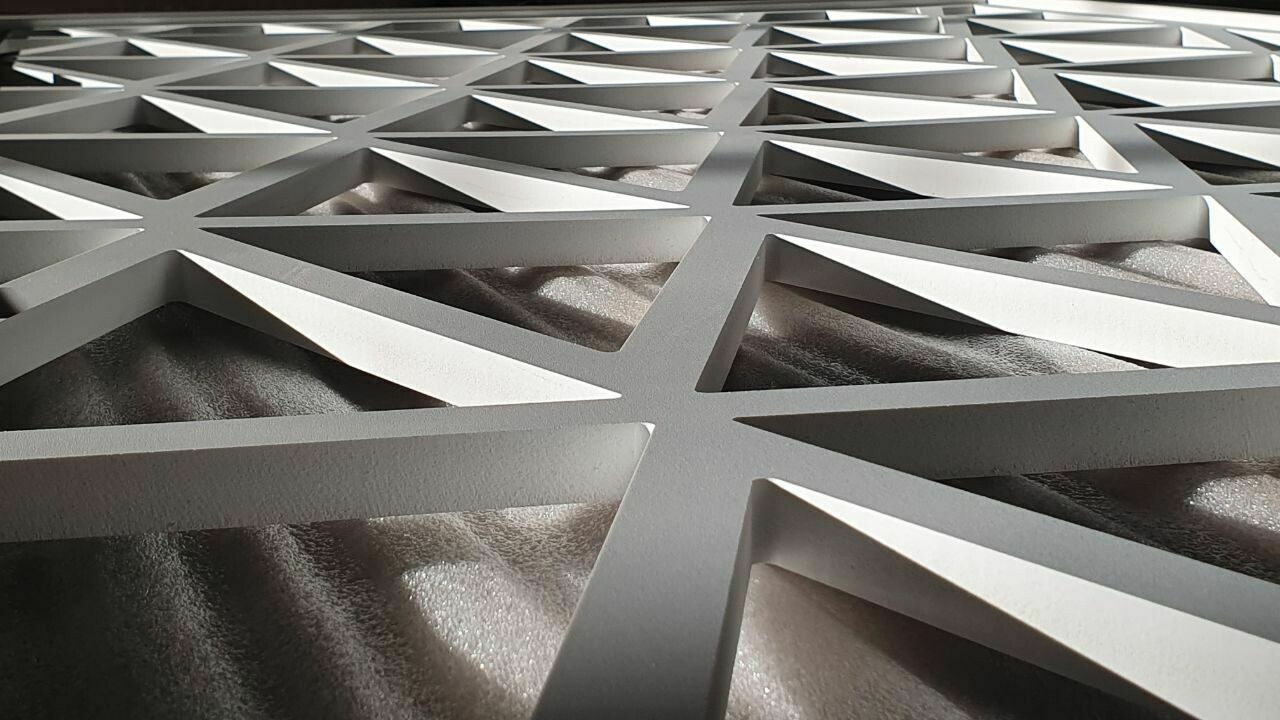 Celosía Arquitectónica de MDF Soft White