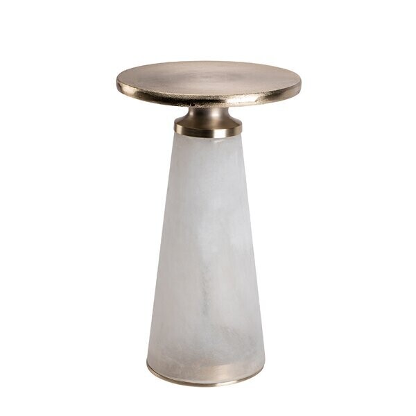 METAL TOP, 21H NEBULAR SIDE TABLE, FROST