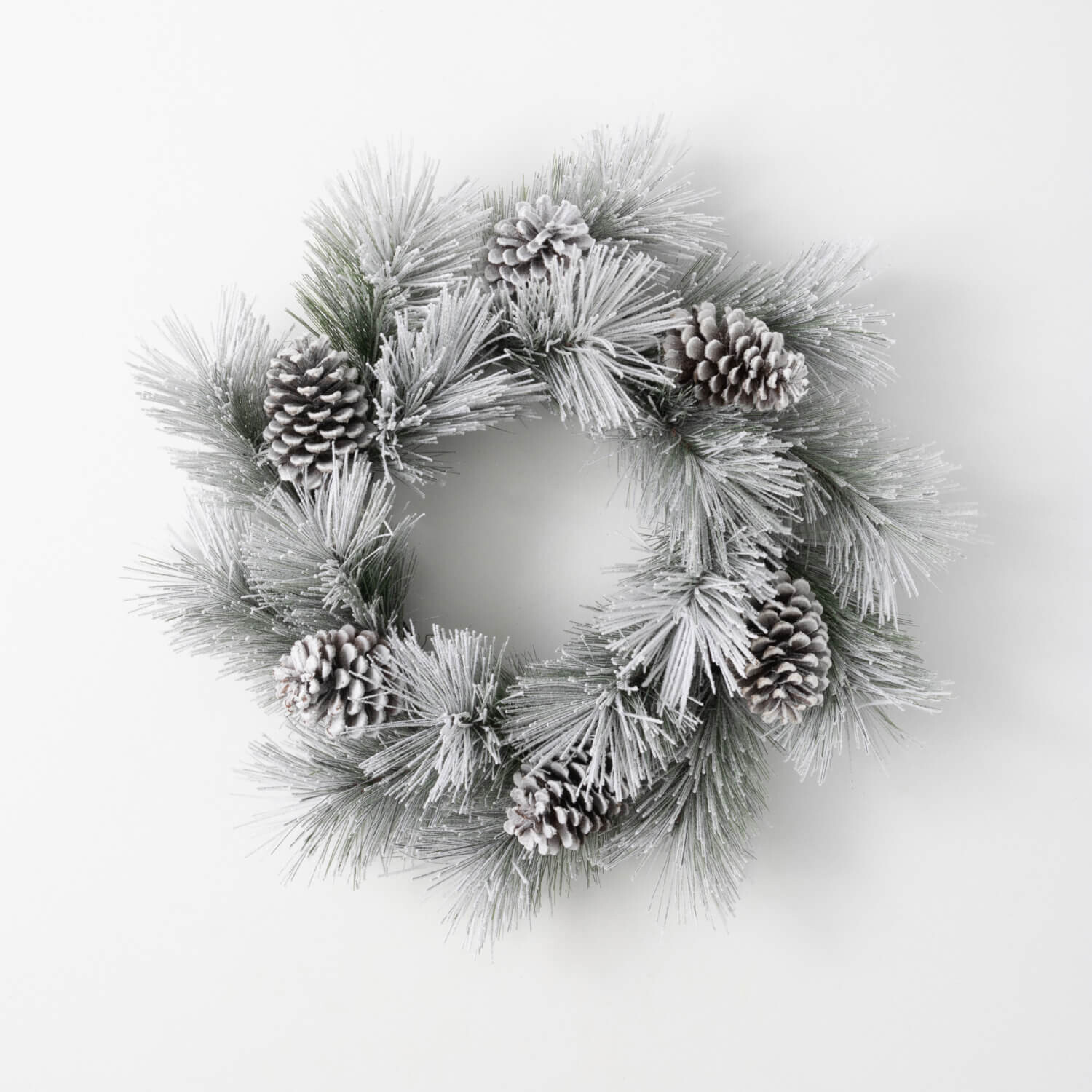 24&quot; FLOCKED PINE WREATH