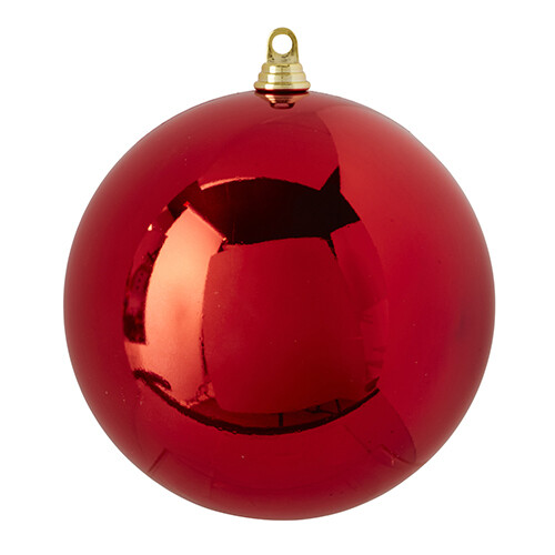 10&quot; BALL ORNAMENT, Color: Red