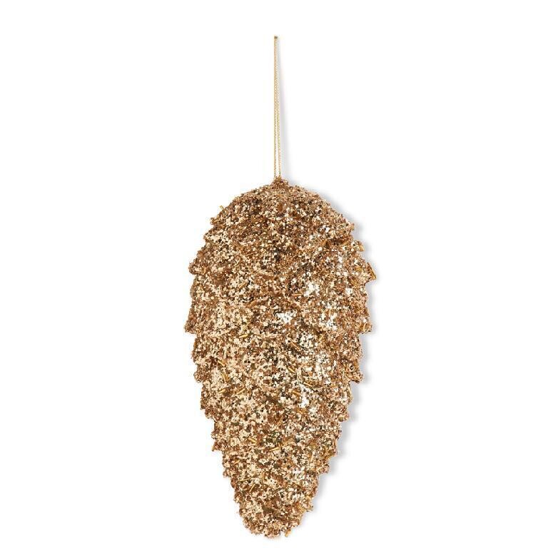Gold Glitter Pinecone, Tamaño: 9&quot;