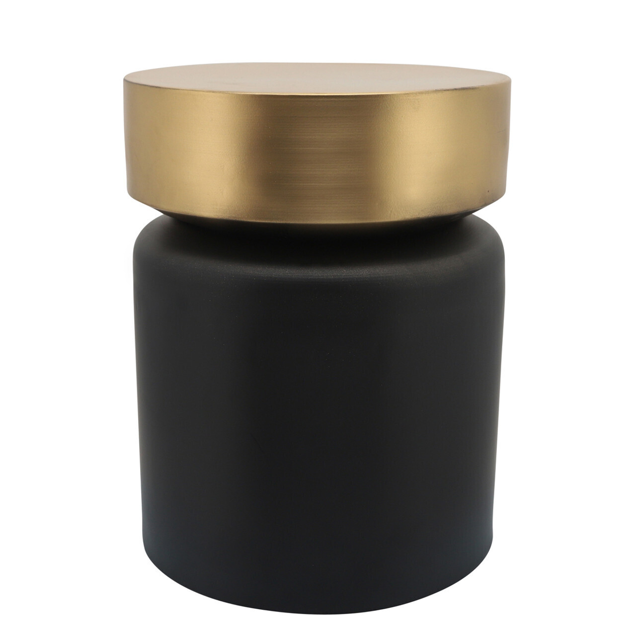 Metal, 18&quot;H 2-Tone Stool, Black/Gold