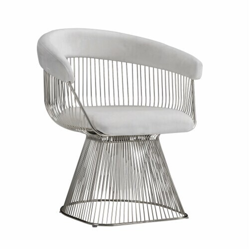 Strand Chair, White/silver