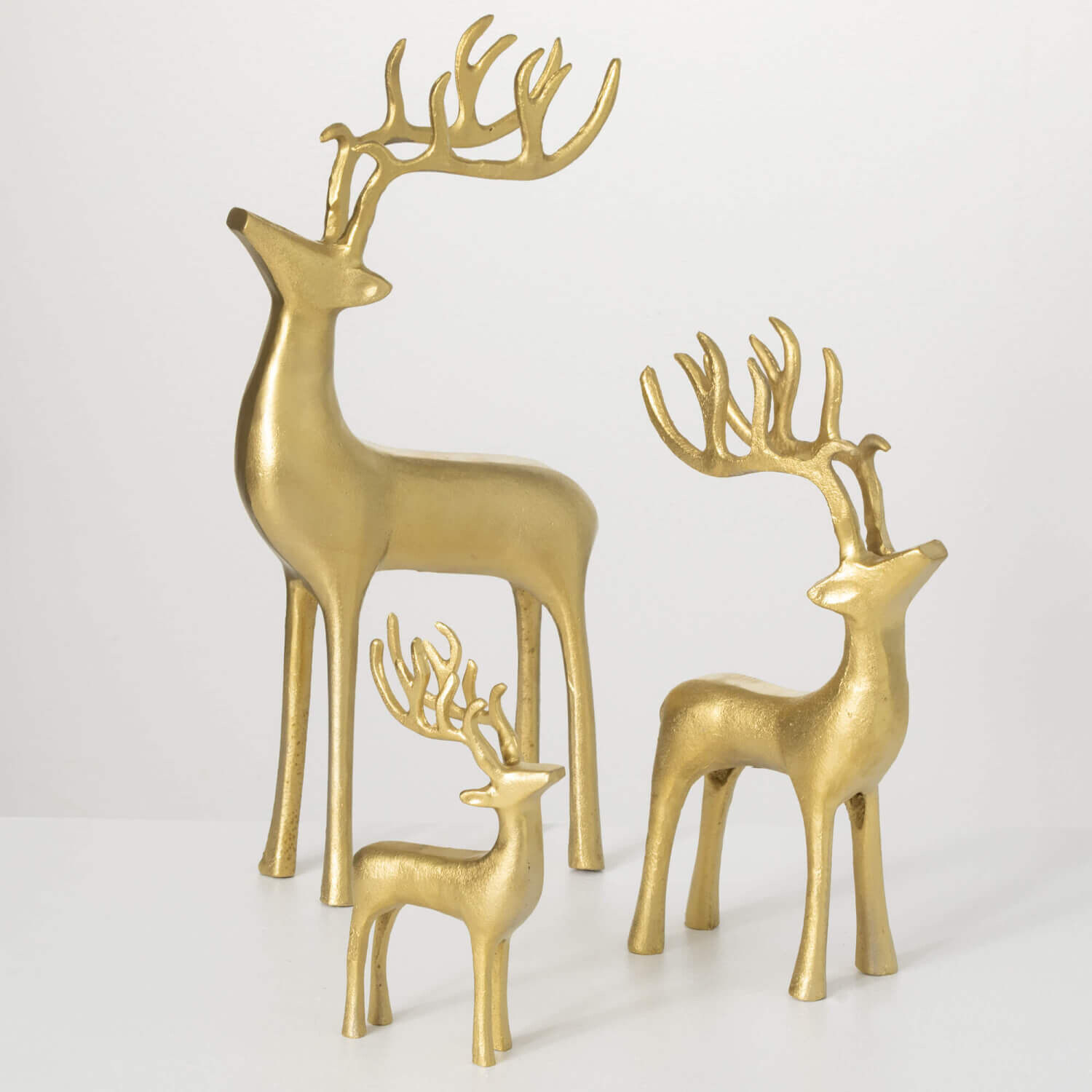 ANTIQUE BRASS DEER FIGURINE