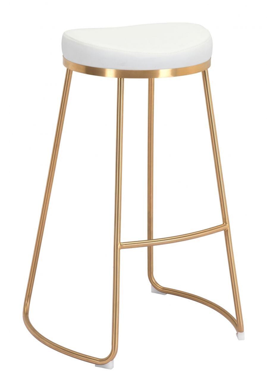 Bree Barstool White &amp; Gold ZM