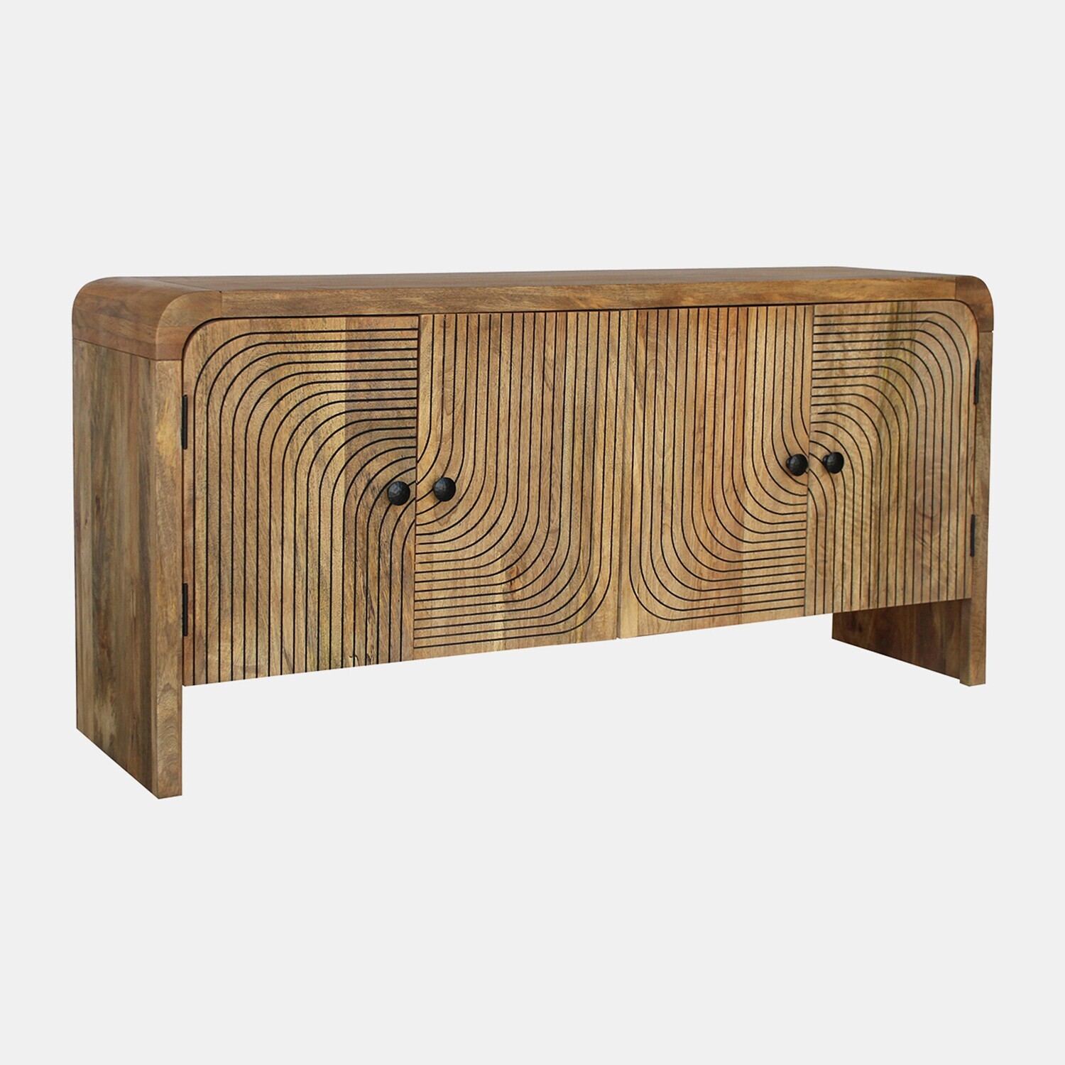 Carved Front Waterfall Edge Sideboard SB