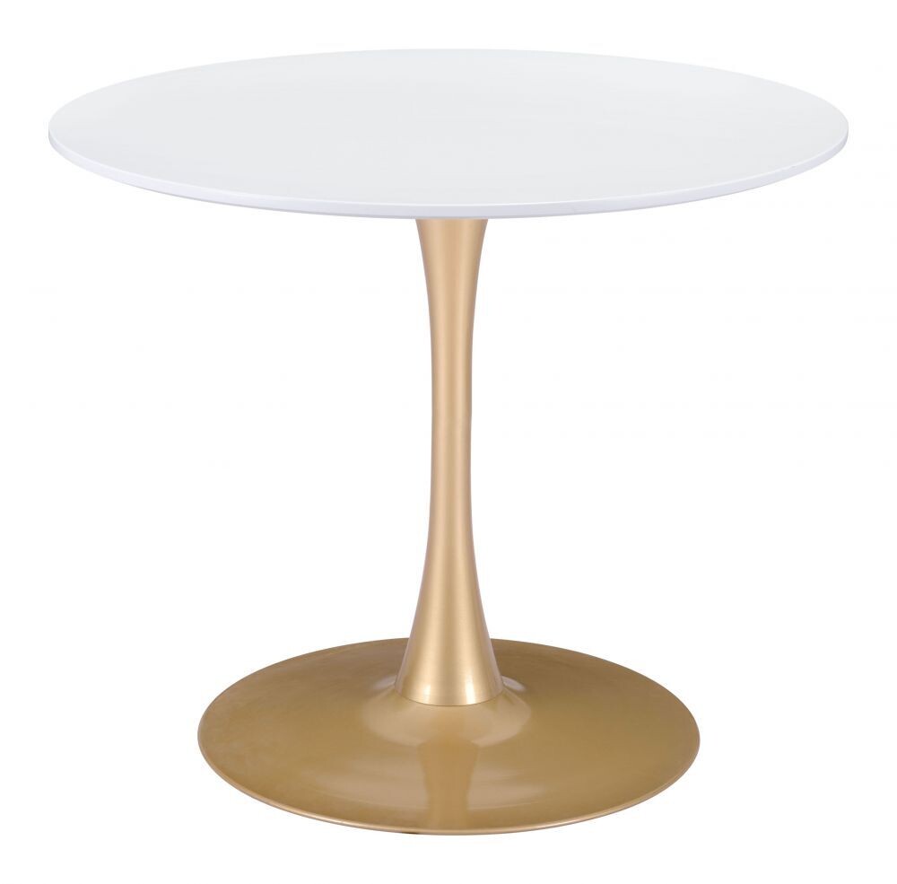 Opus Dining Table White &amp; Gold ZM