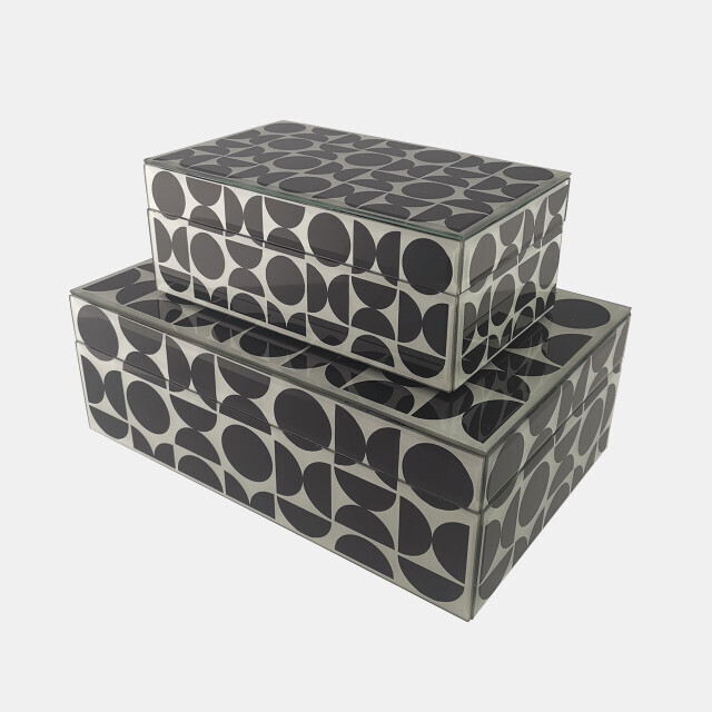 Modern Print Boxes, Black/white SB