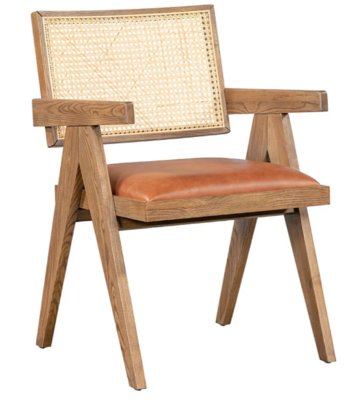 DOUGLAS LEATHER SEAT DINING CHAIR