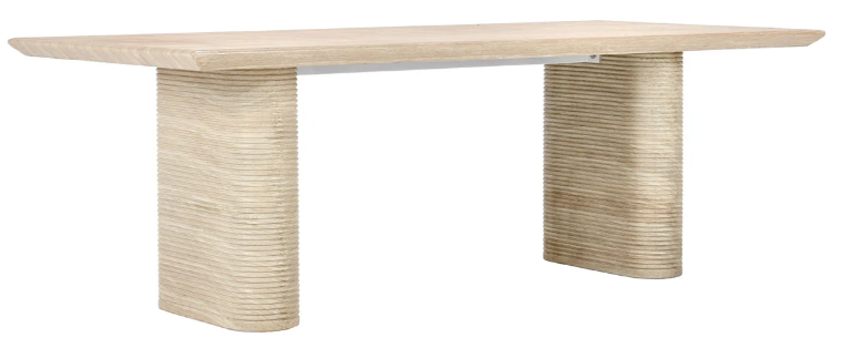 AIDEN 87&quot; OUTDOOR DINING TABLE BEIGE