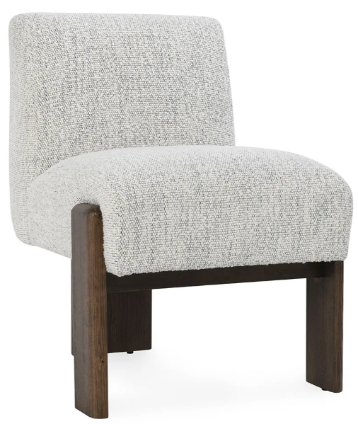 CHELSEA UPHOLSTERED/WOOD DINING CHAIR PIXEL IVORY
