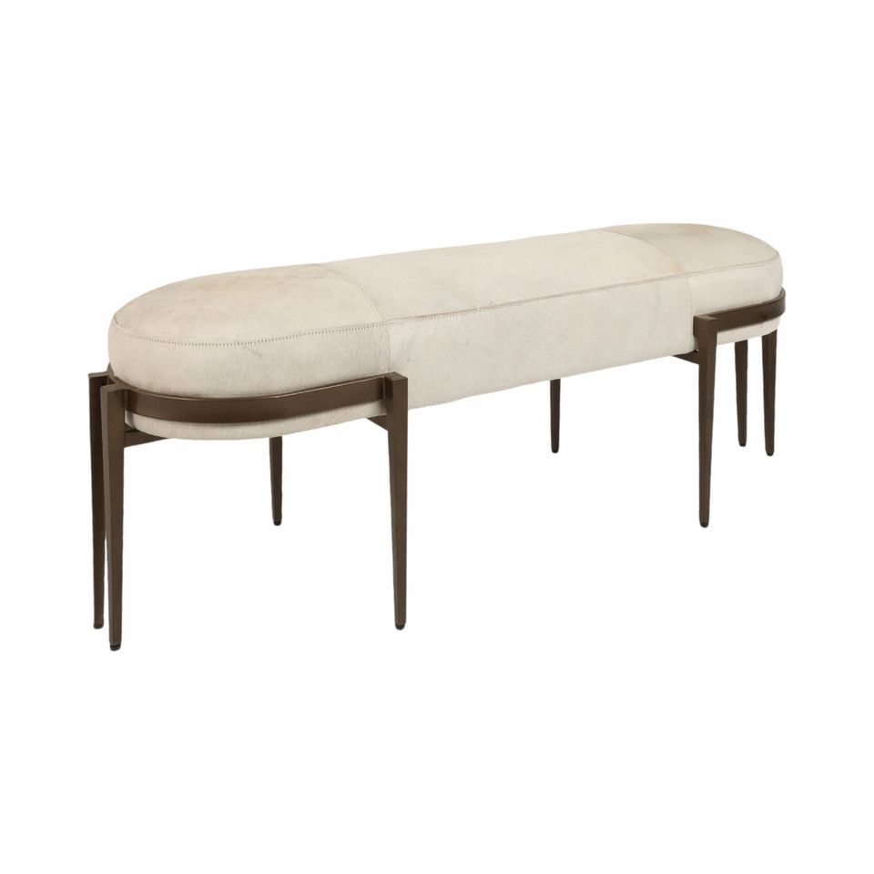 55&quot; Marellla Hair On Hide Bench
