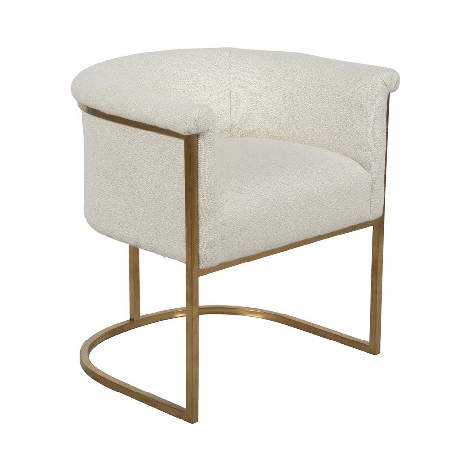 24&quot; Vieira Accent Chair, Ivory