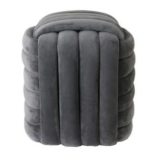 19&quot; Machar Grey Velvet Knot Stool