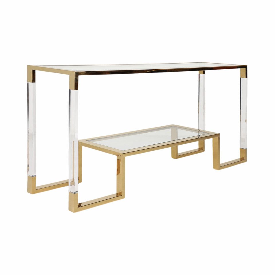 62&quot; Vassar Acrylic Console Table