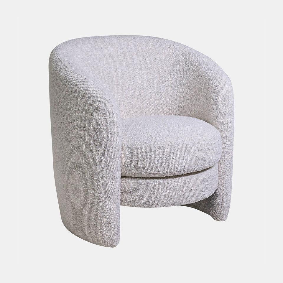 Barrel Arm Chair, Ivory