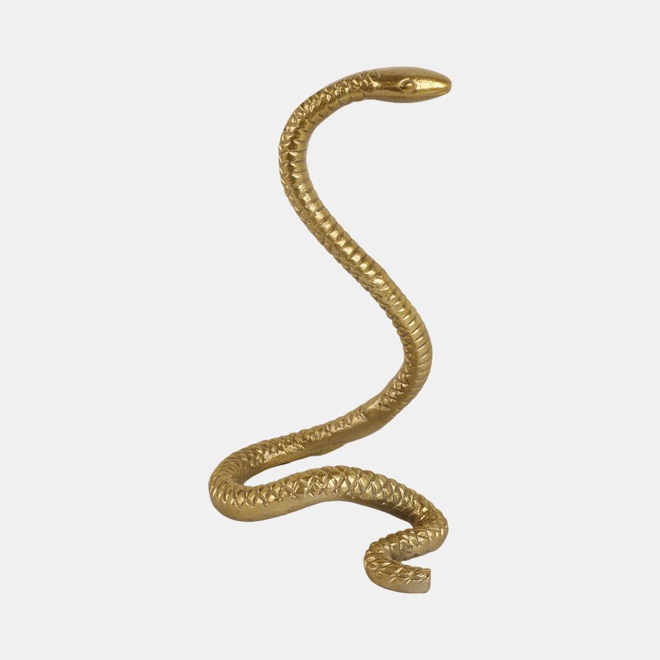10&quot; Tall Snake Tabletop Decor, Gold