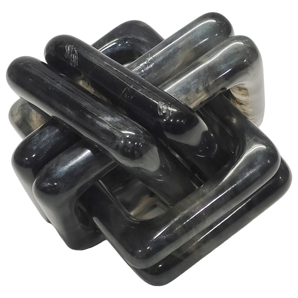 6&quot; Marbled Resin Knot, Black
