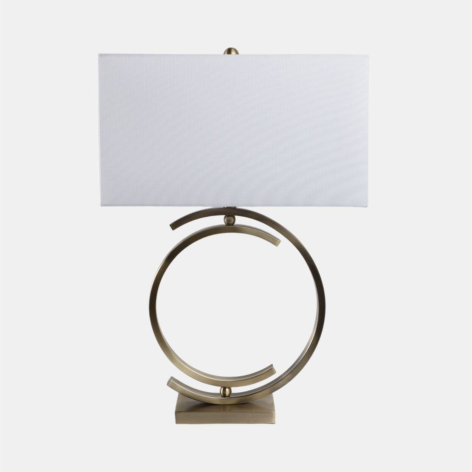 30x20&quot; Half-circles Rectangle Shade Lamp, Antique