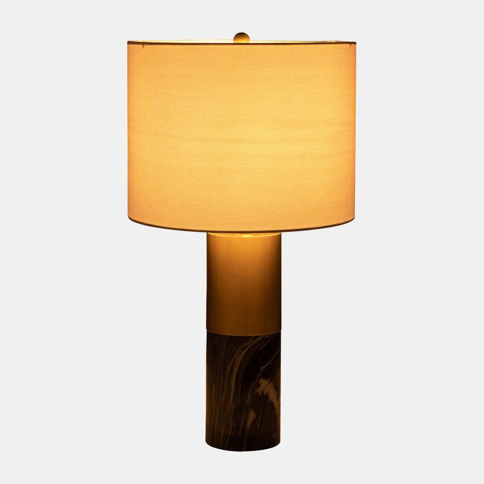 S/2 Metal 25&quot; Table Lamp, Black