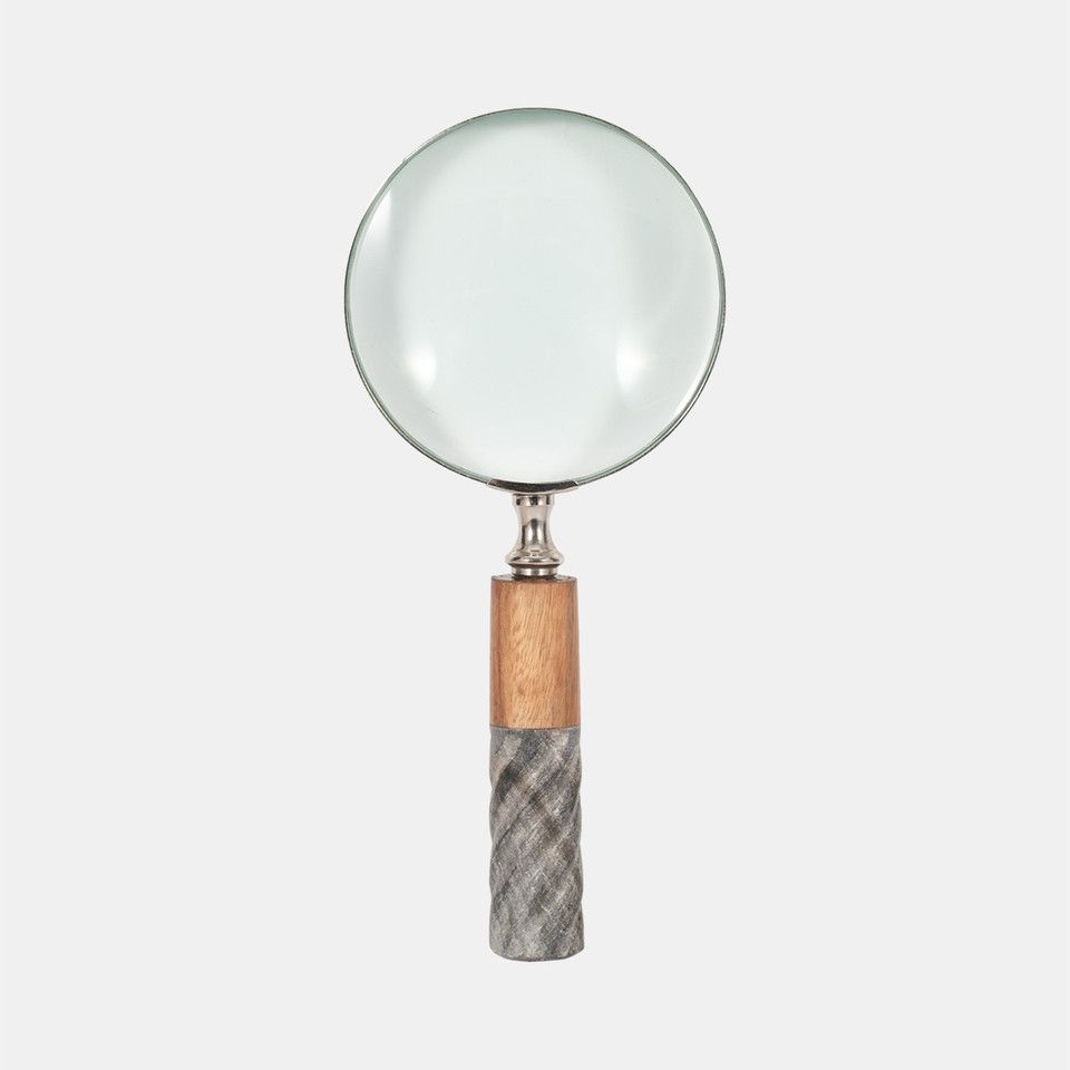 4&quot;d Magnifying Glass, 2-tone Brown/gray