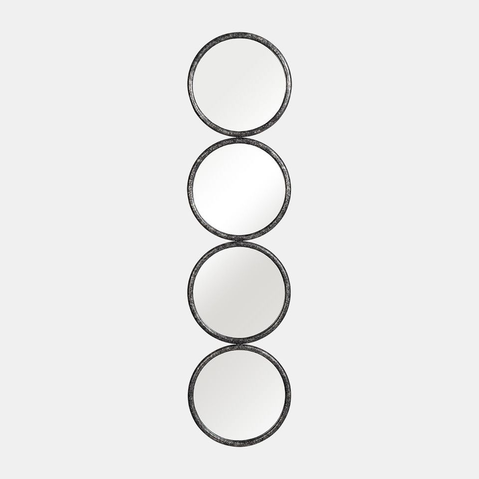 48&quot; 4-mirrored Circles, Black Wb