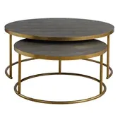 Aragon Nesting Coffee Tables, S/2, Gray 40 W X 18 H X 40 D (in)