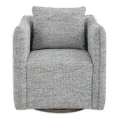 Corben Swivel Chair, Blue 30 W X 30 H X 30 D (in)