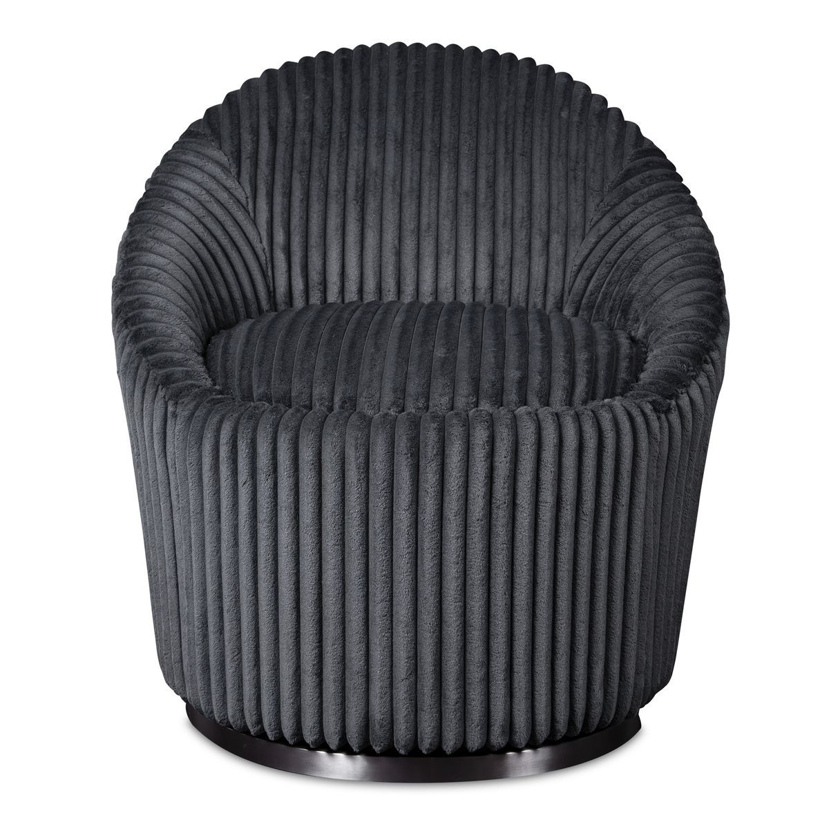 Crue Swivel Chair, Gunmetal 29 W X 32 H X 31 D (in)