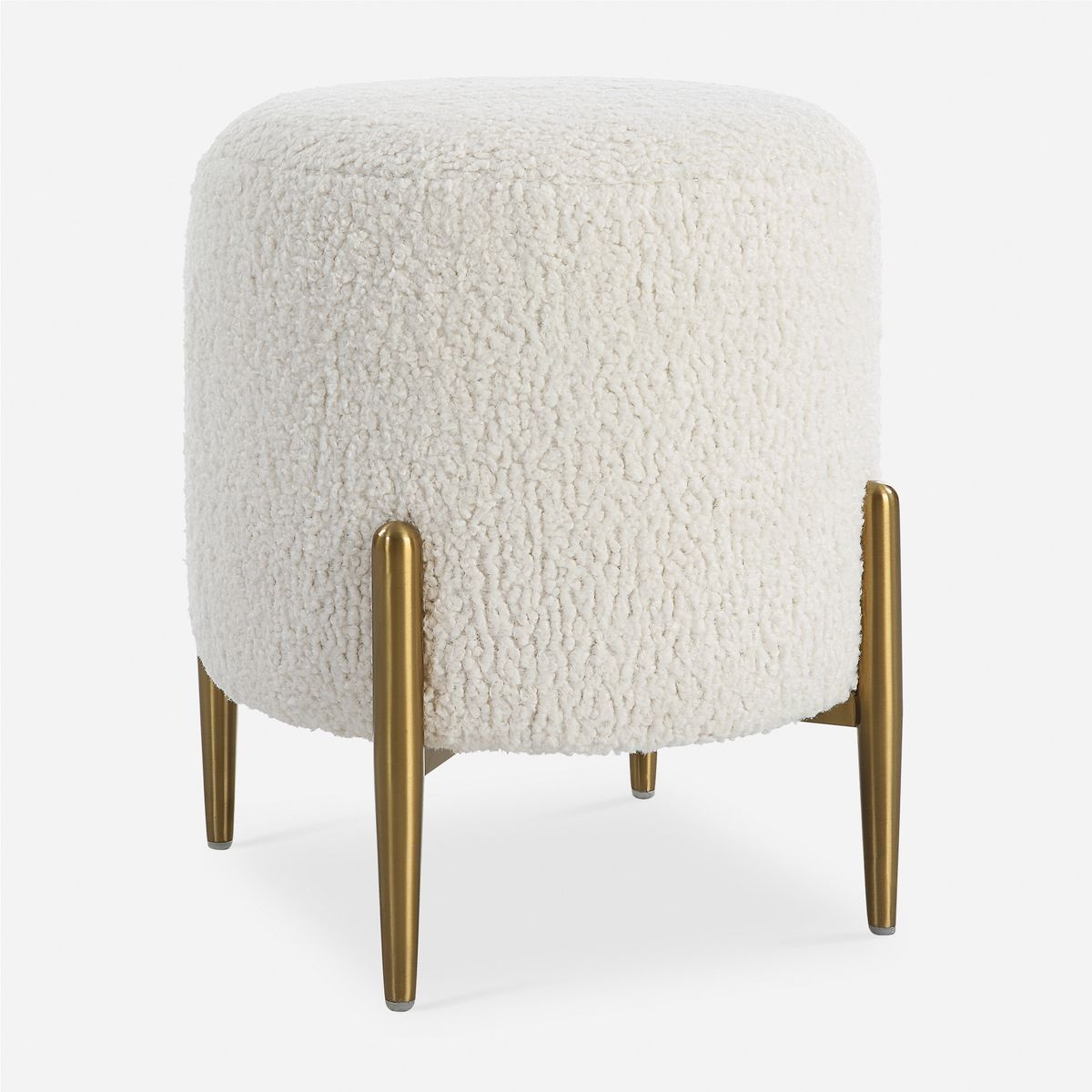 Arles Ottoman, Brass 16 W X 18 H X 16 D (in)