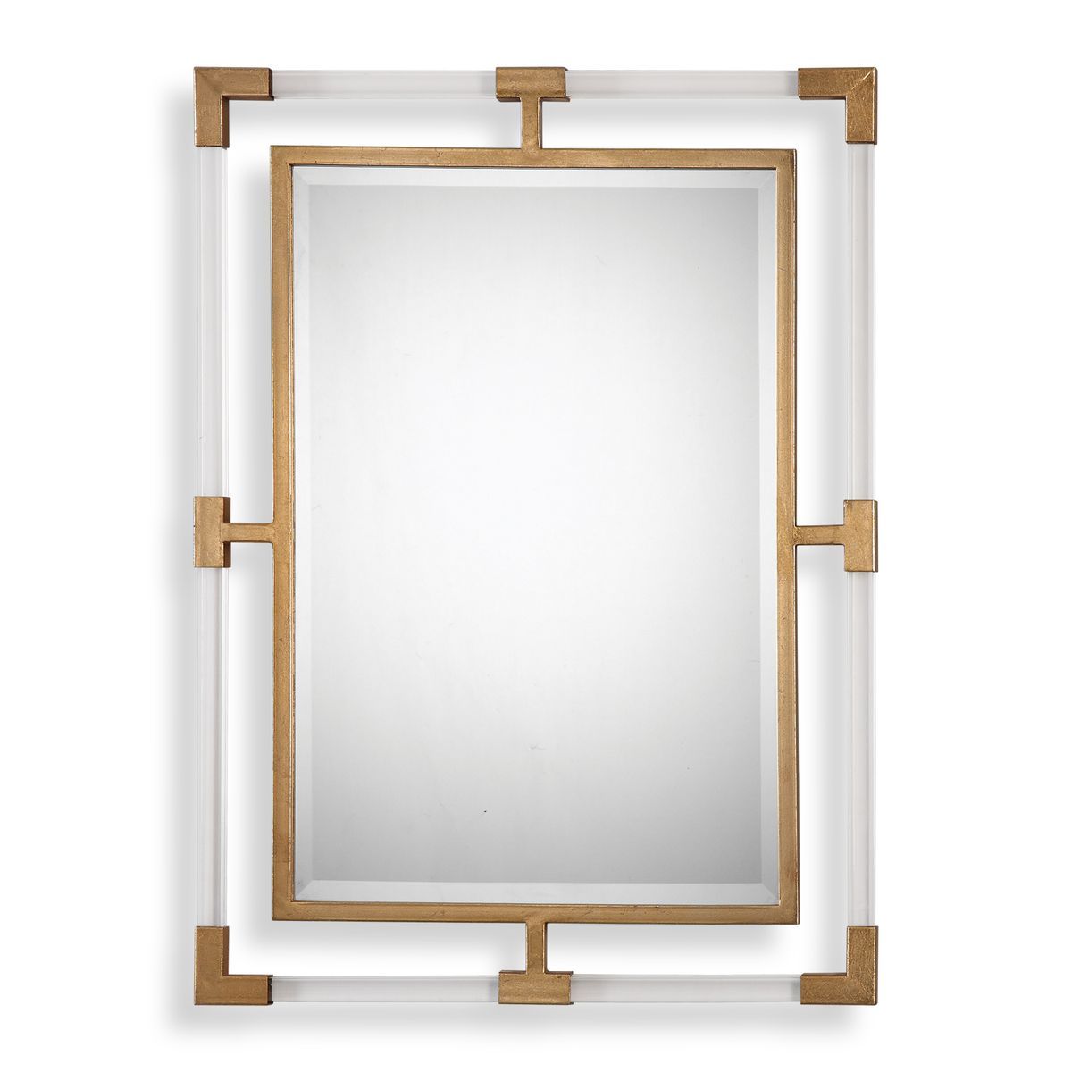 Balkan Mirror, Gold 28 W X 38 H X 1 D (in)