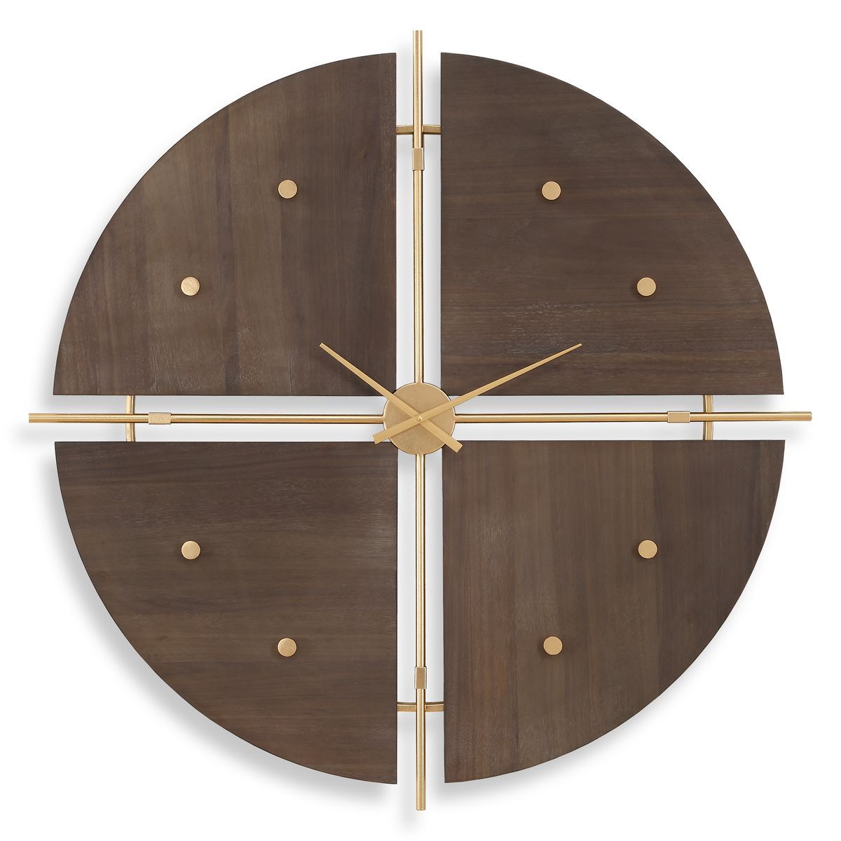 Walnut Elegance, Clock 42 W X 42 H X 3 D (in)